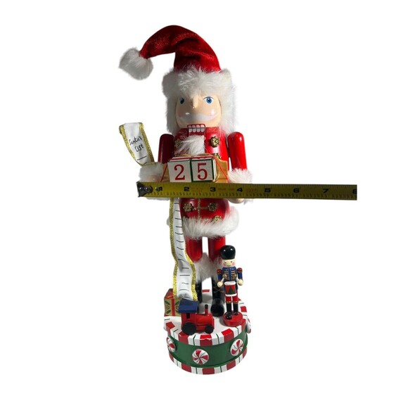 Christmas Nutcracker Santa Music Box w/Changeable Christmas Countdown Holder 16” - Picture 10 of 12
